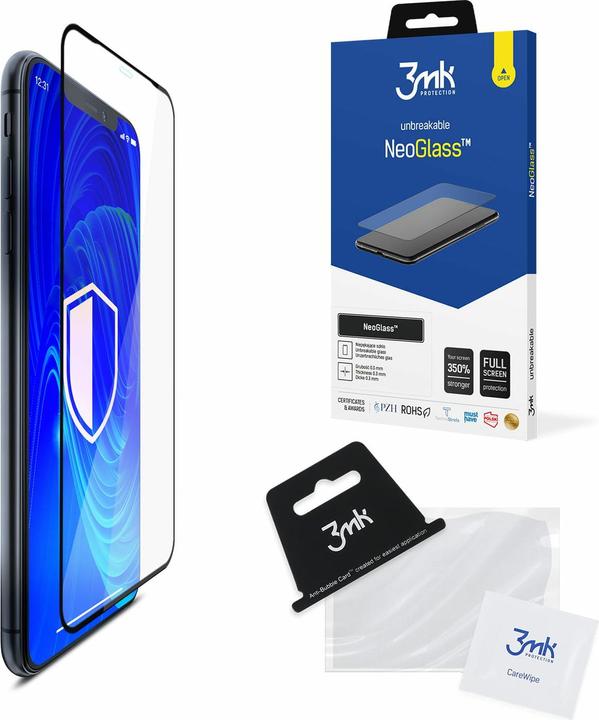 Actual product image 3MK NeoGlass for iPhone X / XS black frame (1 Piece, Apple iPhone X)