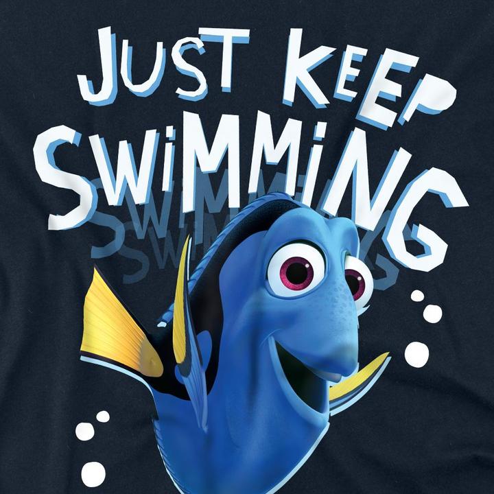 Immagine prodotto Finding Nemo Just Keep Swimming Maglietta Dory Adulto Unisex (XXL)