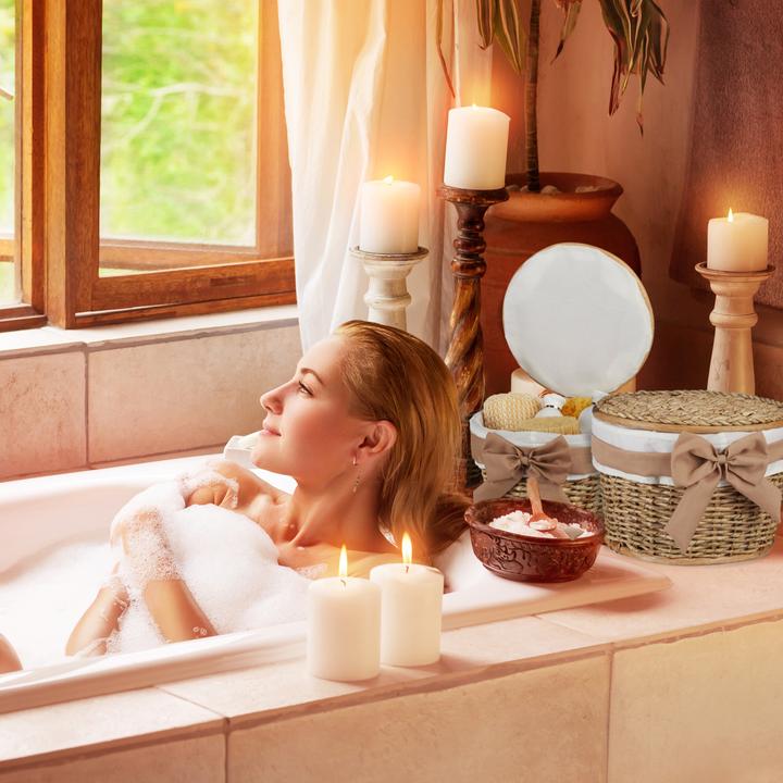 Actual product image Relaxdays Bathroom Basket Set of 2 (2 x, 31 x 31 x 22 cm)