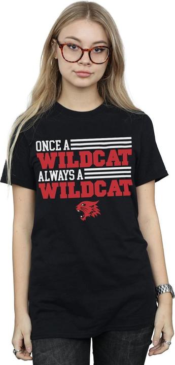 Actual product image Disney Womens/Ladies High School Musical The Musical Once A Wildcat Cotton Boyfriend T-Shirt (XXL)