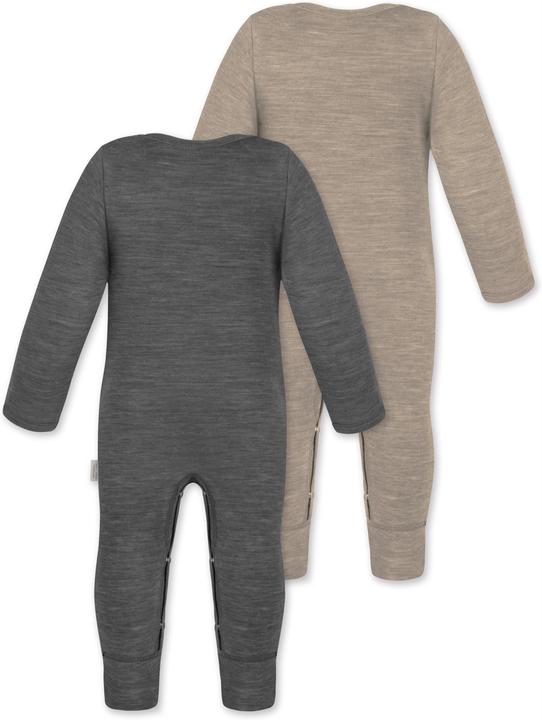 Actual product image Normani 2-pack baby merino romper "Tangoio" - 9595 (80)