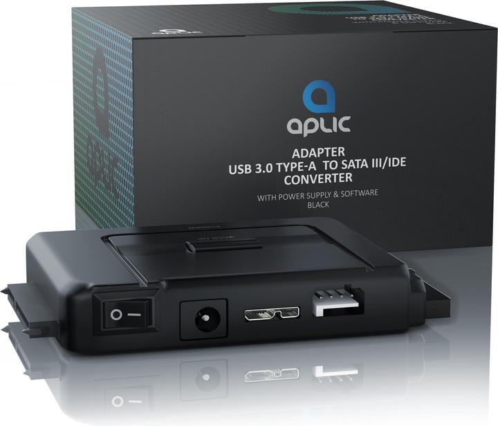 Produktbild Aplic USB 3.0 Festplatten Adapter für SATA / IDE Festplatten & CD / DVD