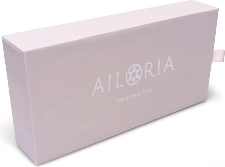 Actual product image Ailoria BEAUTY SLEEP Silk Zipper Pillowcase (65x100) (beige) (Pillowcase, 100 x 65 cm)