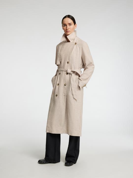 Immagine prodotto Selected Femme Zweireihiger Leinenmix Trenchcoat (36)