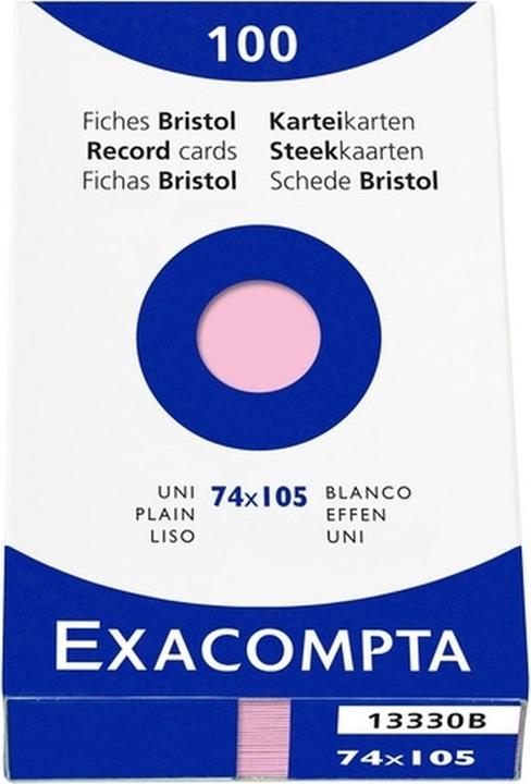 Image du produit Exacompta Fiches (74 x 105 mm, 205 g/m², 100 x)
