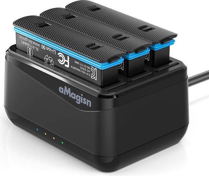 aMagisn 3 in 1 Insta360 X4 Akku Ladestation (X4)