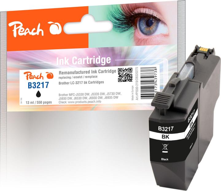 Actual product image Peach Ink Brother LC-3217 Black (FC)