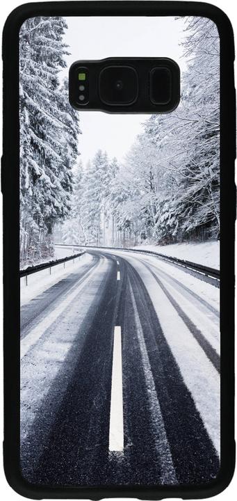 Produktbild PhoneLook Hülle Silikon schwarz Winter 22 Snowy Road (Samsung Galaxy S8)