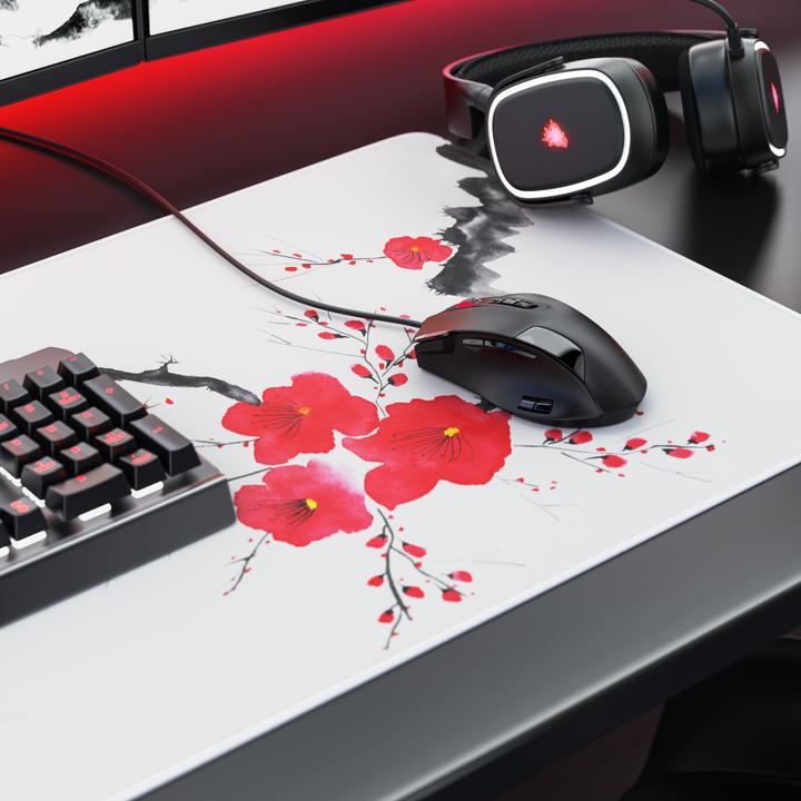 Produktbild Titanwolf Gaming Mauspad, 900 x 400mm XXL Speed Gaming Mausmatte, Mousepad Extragrosse Fläche, Ink Sakura 6 (XXL)