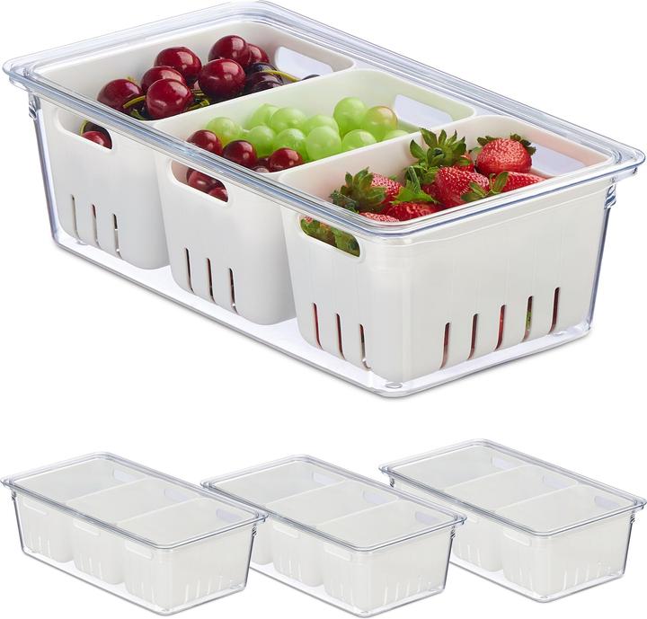 Produktbild Relaxdays 4x Kühlschrank-Organizer