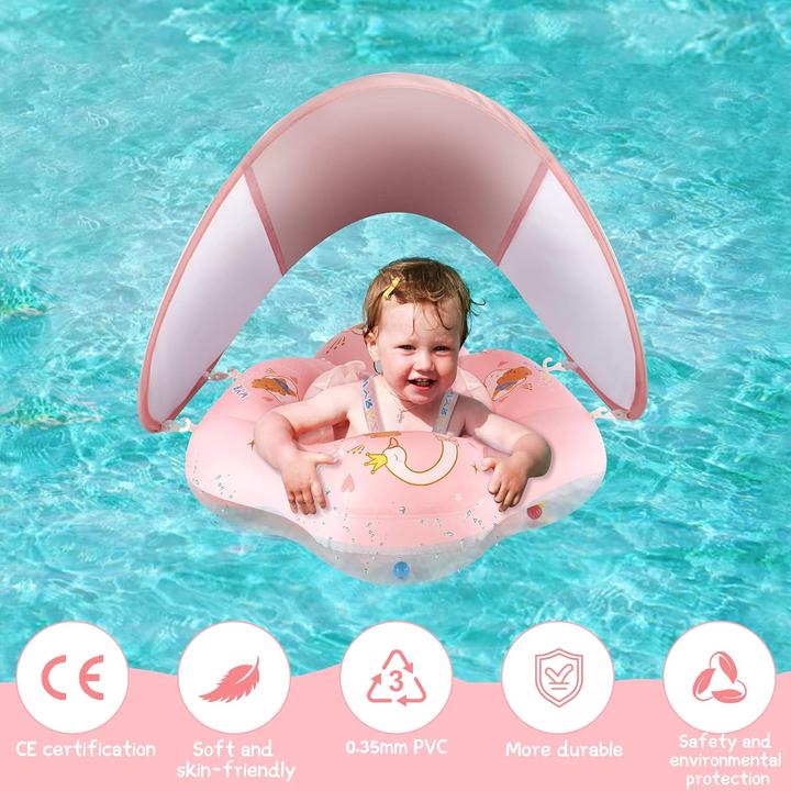 Image du produit Wyriaza Aide à la natation pour bébé avec toit solaire
