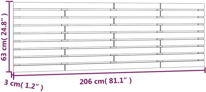 Produktbild VidaXL Oksiutka (206 x 3 x 63 cm)