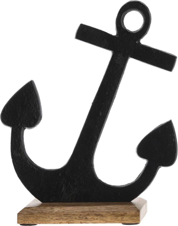 Actual product image Natura Punto Decorative anchor on a wooden base