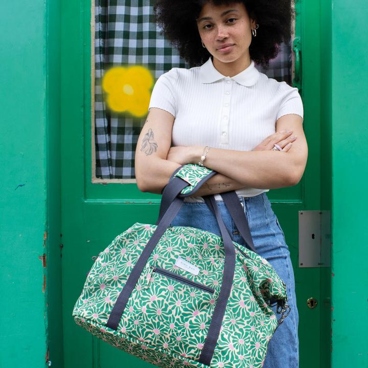 Image du produit Kind Bag Weekender Abstract Flowers - Vert+Rose (560 l)