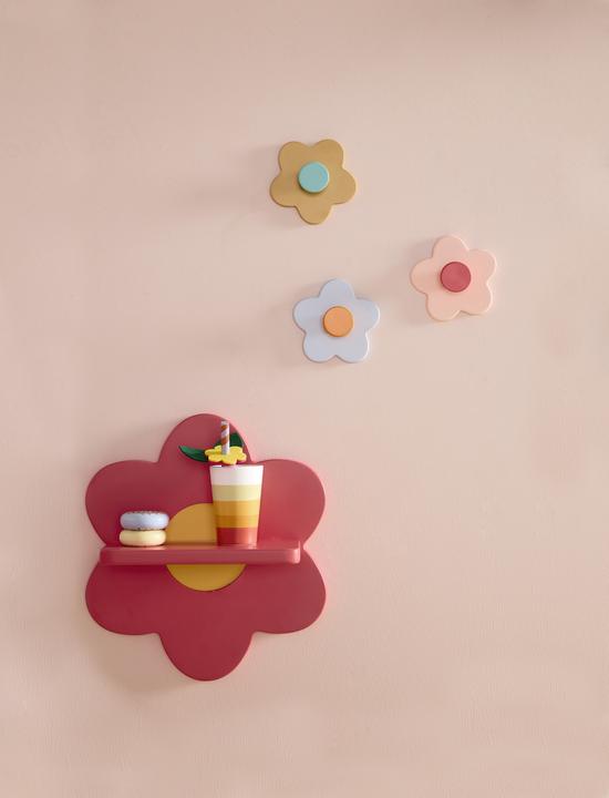Actual product image Kids Concept Flower-shaped wall shelf in pink