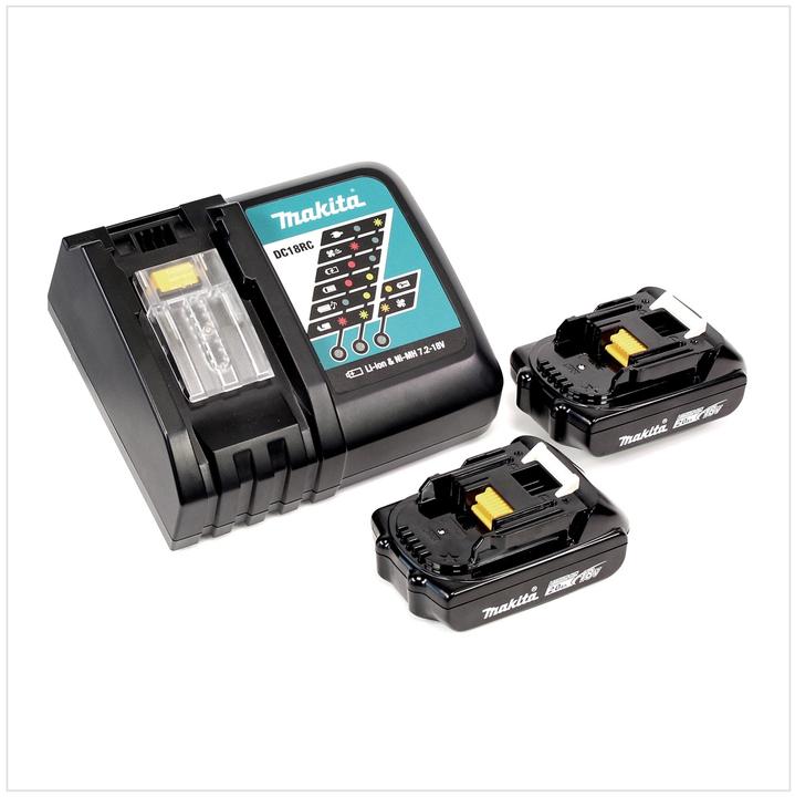 Image du produit Makita Kit Power Source 18 V avec 2x BL 1820 B batterie 2,0 Ah + chargeur DC 18 RC (18 V)
