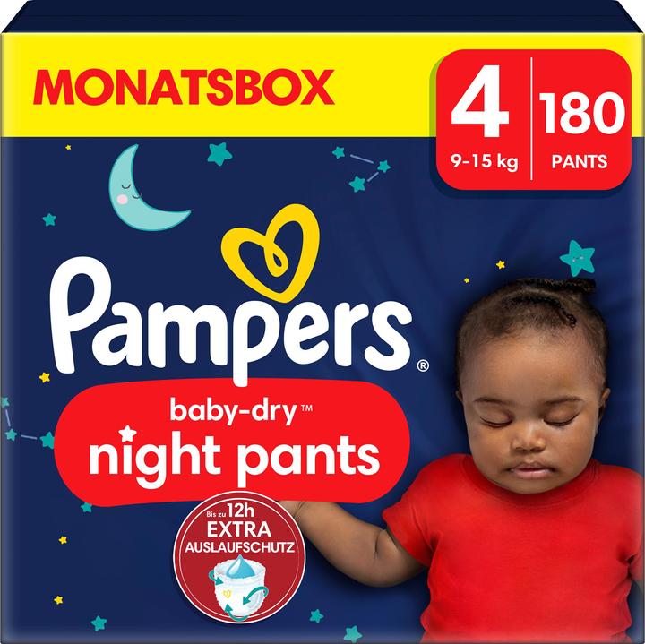 Immagine prodotto Pampers Baby-Dry Night Pants (Dimensione 4, Pacco mensile, 180 Pezzo/i)