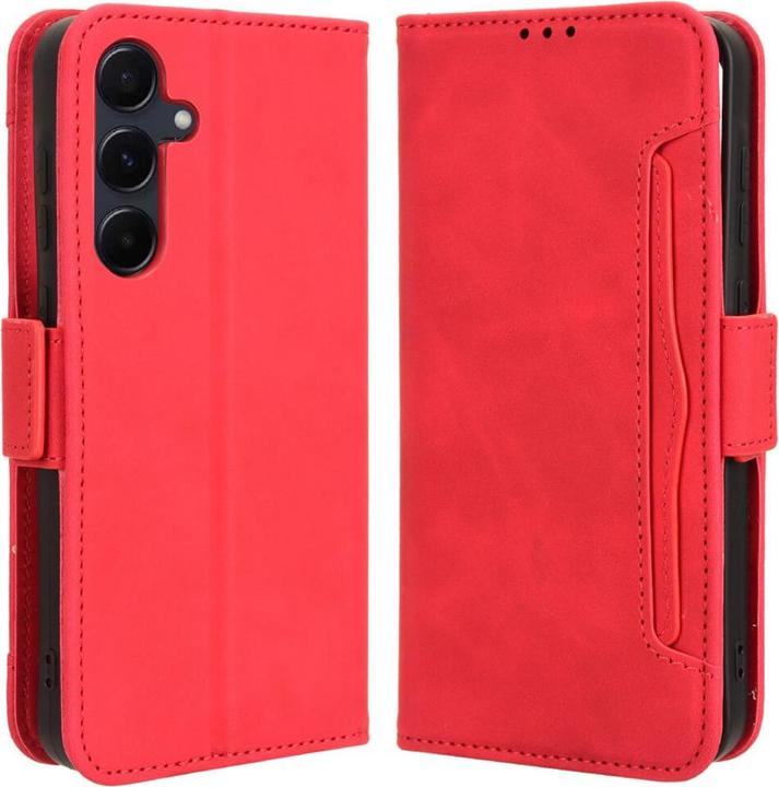 Produktbild Cover-Discount Galaxy A55 - Etui mit vielen Kartenfächer rot (Samsung Galaxy A55)