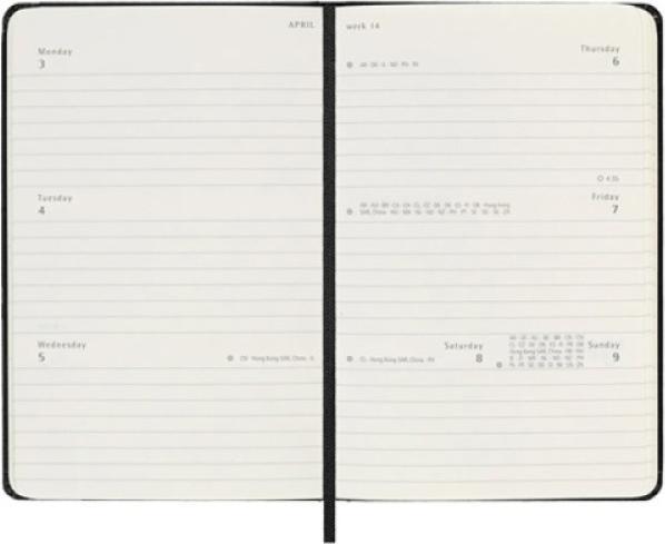 Produktbild Moleskine Wochenkalender (Pocket, A6, Englisch)