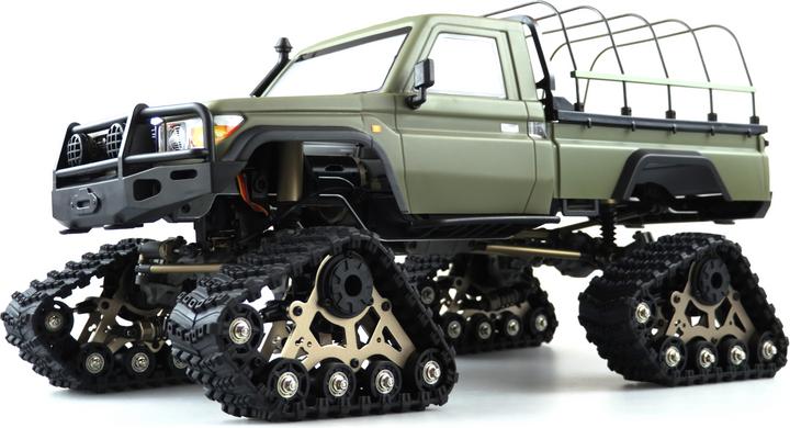 Produktbild Amewi AMXRock RCX10PTS Elektro Brushed Crawler Kette 1:10 RTR Militär grün (RTR Ready-to-Run)