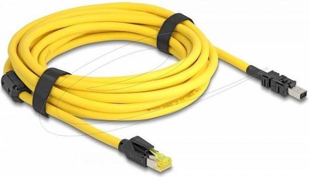 Actual product image Delock Kabel RJ45 Stecker Cat.6 zu Mini I/O 8 Pin D-Form Typ (S/STP, CAT6, 5 m)
