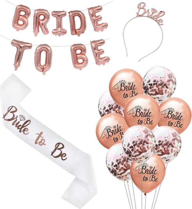 Image du produit JTI Set décorations, enterrement de vie de jeune fille - future mariée (1 x)