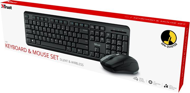 Produktbild Trust Ody Ii Wl Keyboard Mouse Blk D (DE, Kabellos)