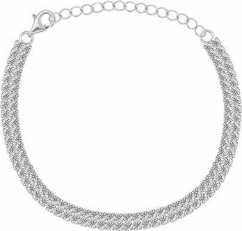 Brilio Silver - Silver chain bracelet Lambada CN008W - Length: 20 cm (20 cm)