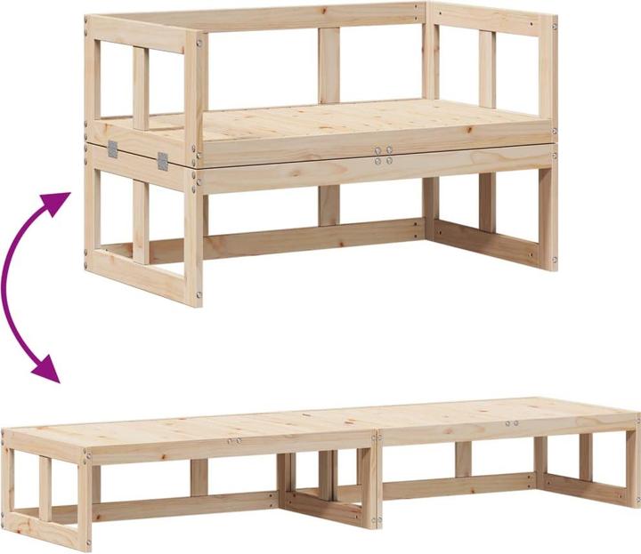 Produktbild VidaXL 2-in-1 Gartensofa Verlängerbar