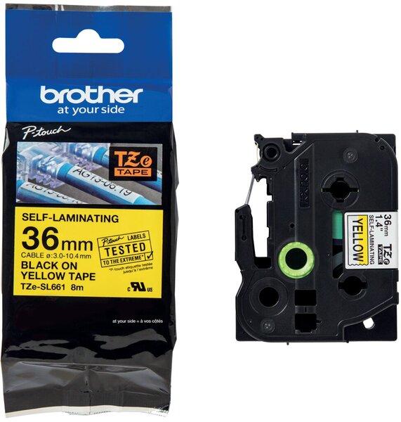 Produktbild Brother Schriftband TZe laminiert (3.60 cm, Gelb)