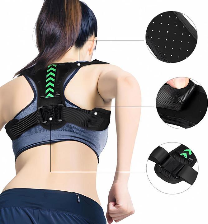 Actual product image König Design Back Support Straight Support Sport Back Brace Posture Correction Stabiliser New (M)