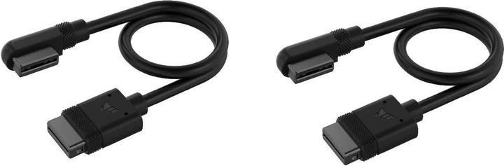 Produktbild Corsair iCUE LINK Cable, 2x 200mm with Straight/Slim 90° connectors, Black