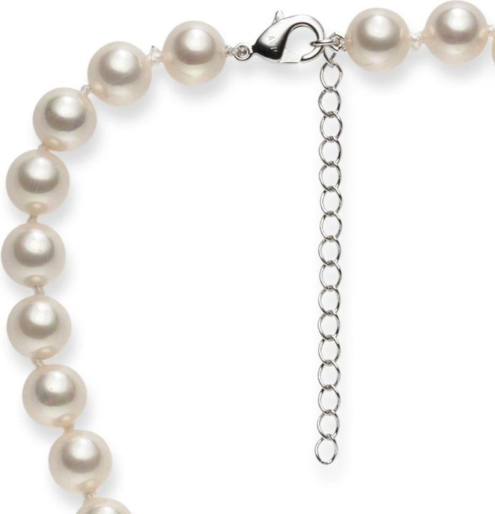 Produktbild Lulu & Jane Damen Messing Zirkonia Muschelkernperle silber 43,0 cm Basiskette + 5,0 cm Verlängerung - 29547 (Messing, 43 - 48 cm)