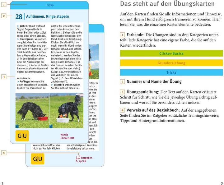 Actual product image Hunde Clicker-Box 36 Trainingskarten (German, Sabine Winkler, 2016)