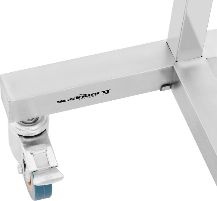 Actual product image Steinberg Instrument Trolley - mobile - 60 x 40 mm - height adjustable - stainless steel / rubber