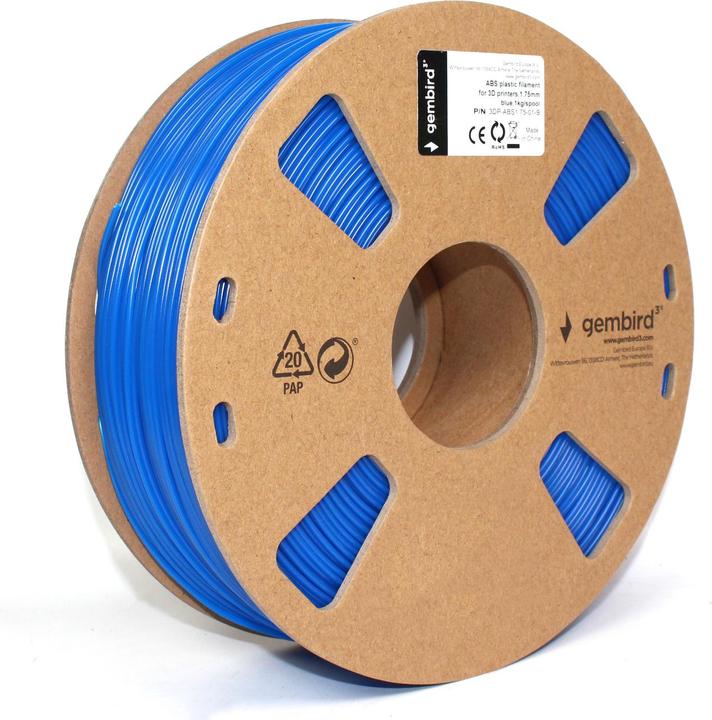 Immagine prodotto Gembird Filamento ABS blu (ABS, 1.75 mm, 1147 g, Blu)