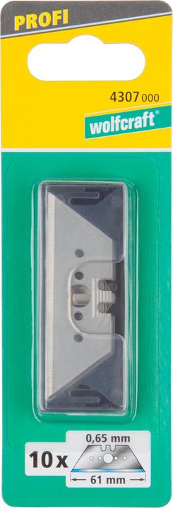 Image du produit wolfcraft wolfcraft 10 Profi Trapezklingen 0,65x61mm (Lame de rechange)