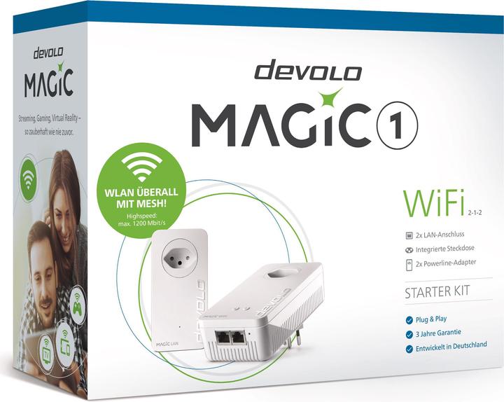 Produktbild Devolo Magic 1 WiFi Starter Kit 2-1-2 (1200 Mbit/s)