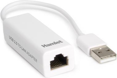 Image du produit Hamlet Vitesse de transfert de l'adaptateur USB 2.0 vers Lan jusqu'à 10/100 Mbps (USB, RJ45 (1x))