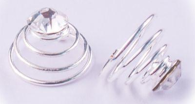Actual product image A&A Hair spiral rhinestone