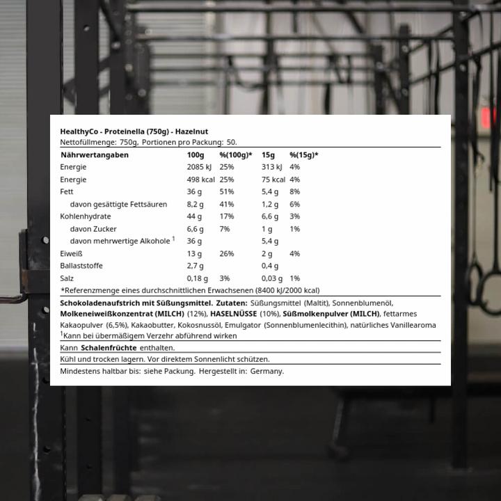 Actual product image Healthyco Proteinella Hazelnut (750 g)