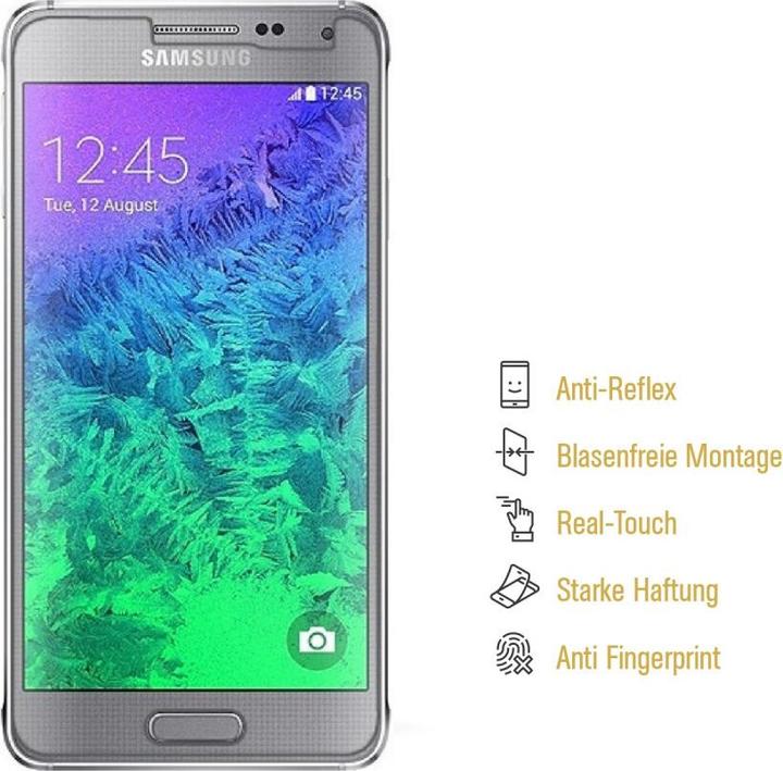 Produktbild Protectorking 2x Displayschutzfolie matt Anti-Reflex entspiegelt (2 Stück, Samsung Galaxy Alpha)