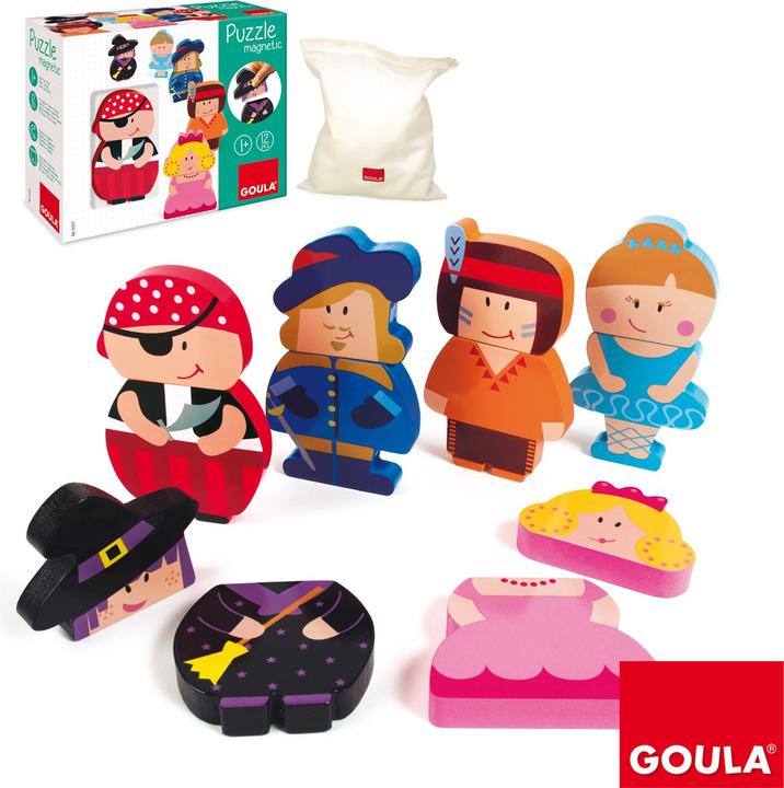 Actual product image Goula Magnetic puzzle characters (12 pieces)