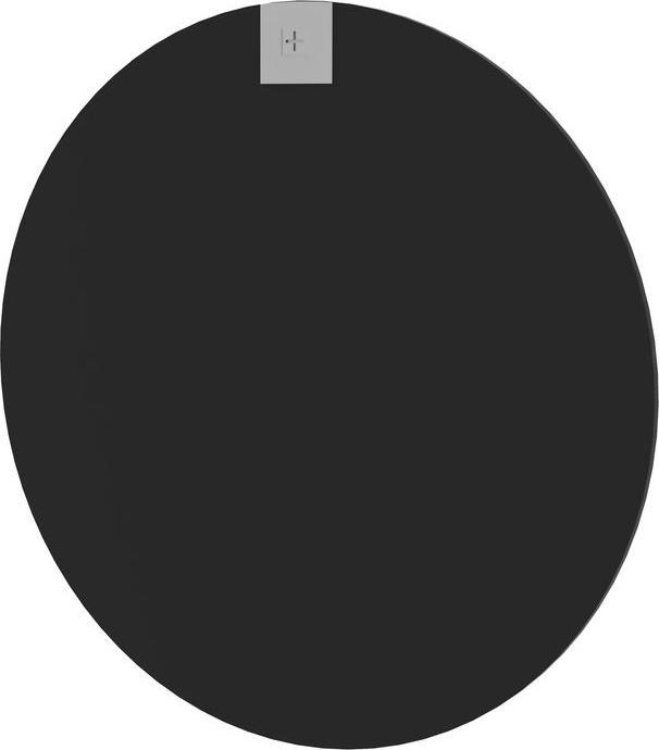 Actual product image Swisshandel24 Wall mirror, 60x60cm aluminium frame, round black (60 x 60 cm)