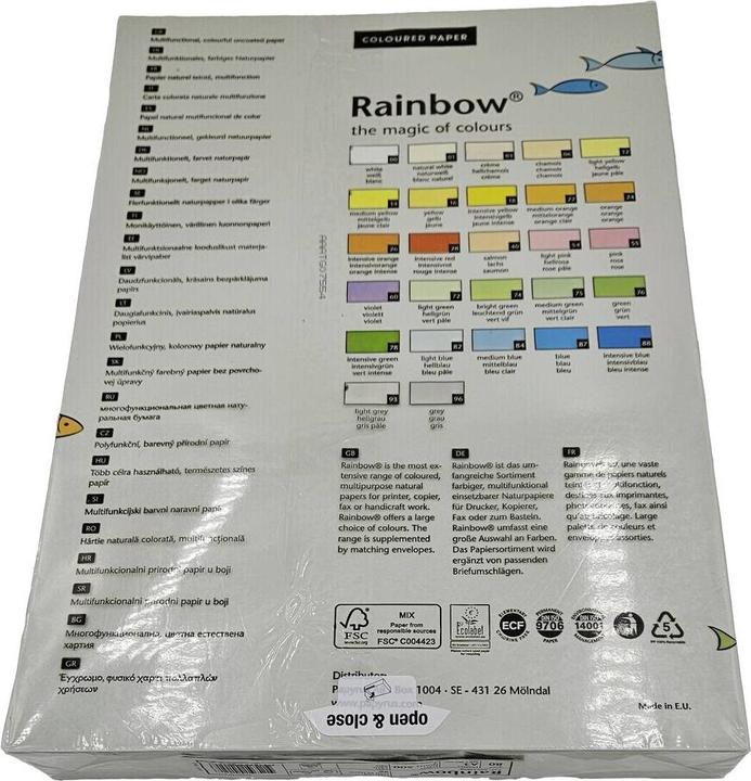 Actual product image Rainbow Multifunctional paper Colour DIN A3 80g/m² grey 500 sheets/pack. (80 g/m², 500 x, A3)