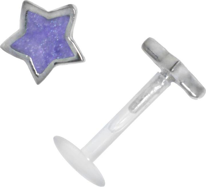 Produktbild Bijouteria Piercing für Lippe/Tragus (Bioplast, Silber 925, Email)