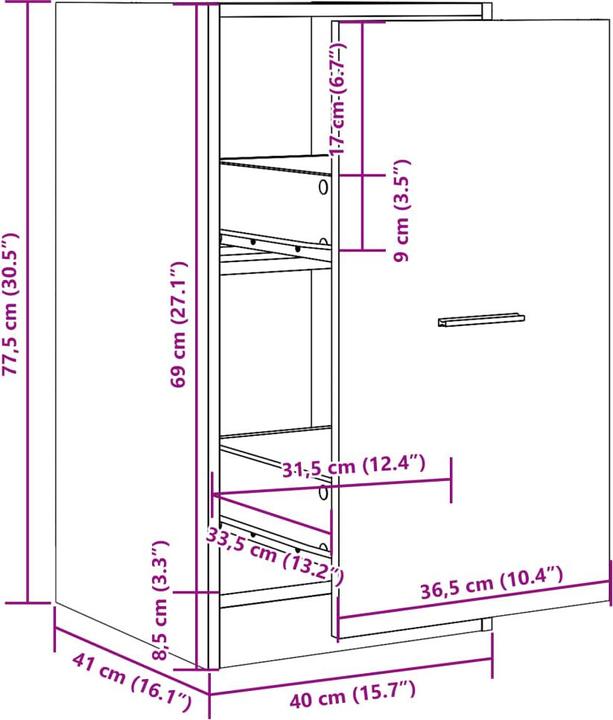 Actual product image VidaXL Apothecary cabinet