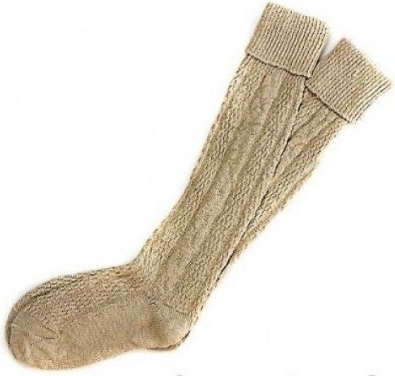 PartyChimp Oktoberfest Kniestrümpfe Socken Beige Grösse 39-42 (39 - 42)