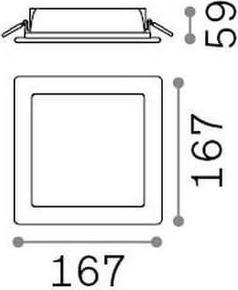 Immagine prodotto Ideal lux Basic IP65 Luce da incasso LED 18W bianco caldo 312163 (1850 lm)