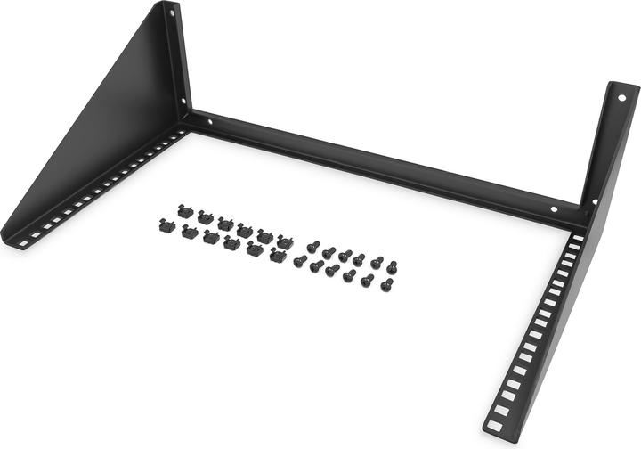 Actual product image Digitus 6U wall mounting frame, vertical 283 x 504 x 151 mm, black (10.87 RU, 19 inch rack)